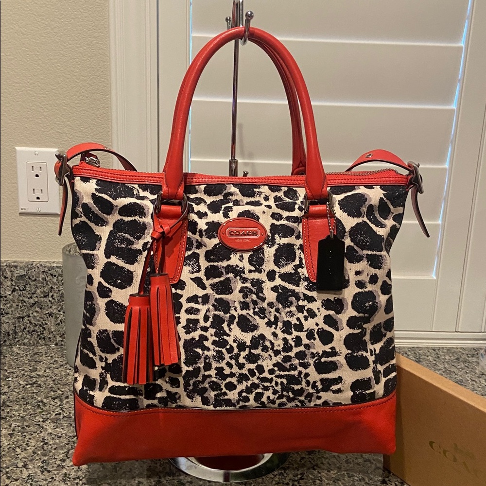 Coach EUC XL Animal Print Bag HTF